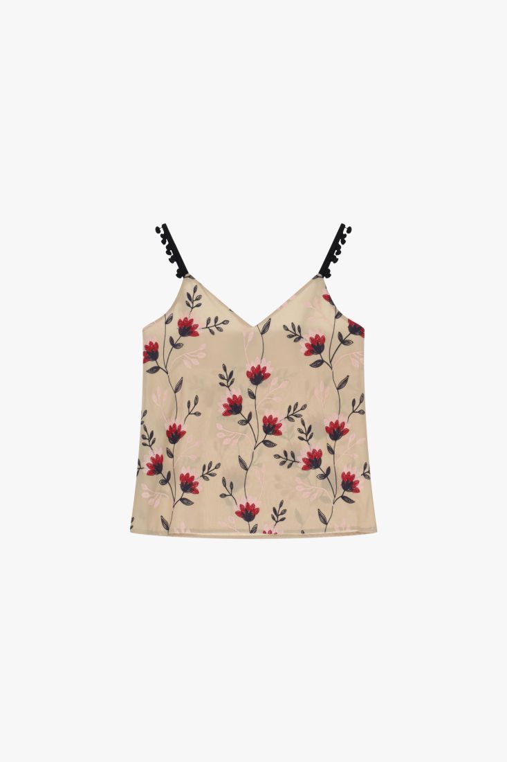 Floral Print Strappy Top