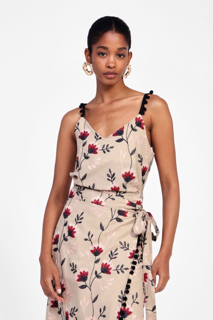 Floral Print Strappy Top