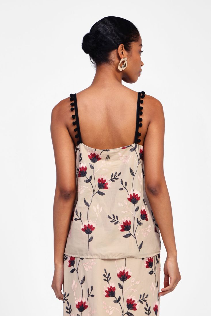 Floral Print Strappy Top