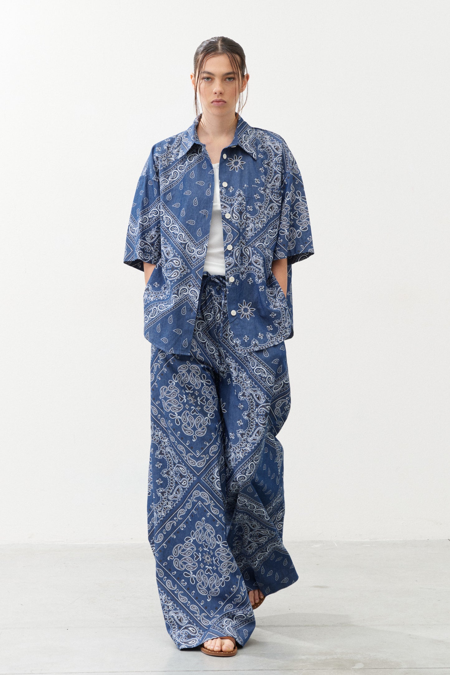 Short Sleeve Patterned Shirt
