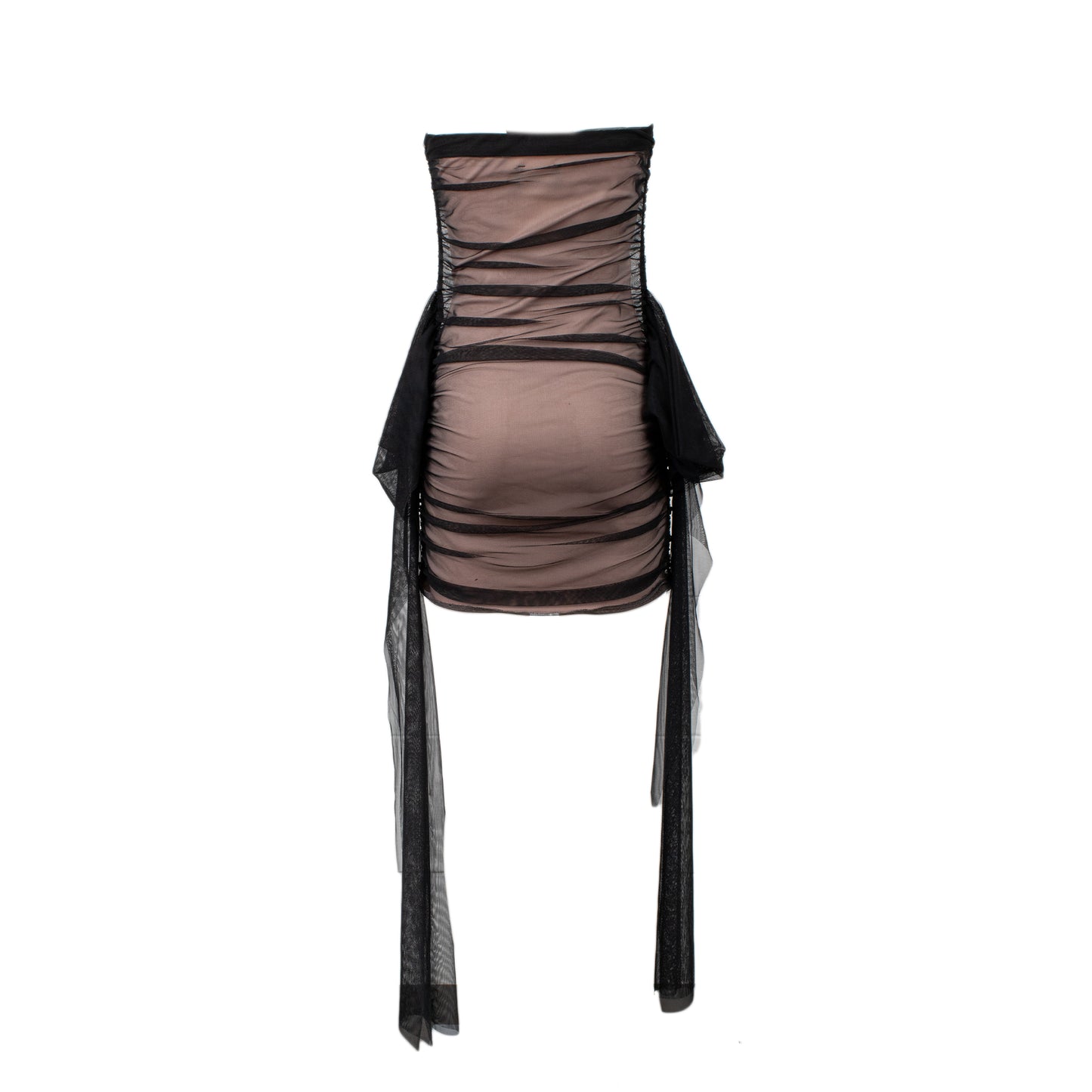 Strapless Mesh Mini Dress